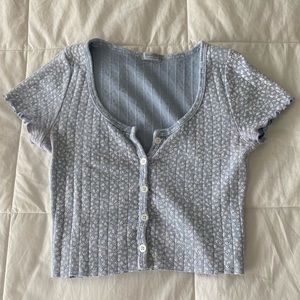 Blue floral Brandy Melville top